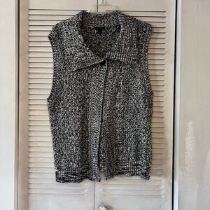Westbound Black and White Knit Vest